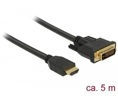 Kabelis Delock HDMI - DVI- D 5m juoda (85656)