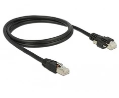 DeLOCK Patch cable m. Schraube Cat.6 1m juodas