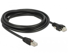 DeLOCK Patch cable m. Schraube Cat.6 3m juodas