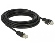 DeLOCK Patch cable m. Schraube Cat.6 5m juodas
