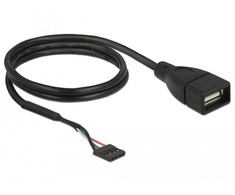 DELOCK kabelio USB 2.0 kaiščio antraštės lizdas iki 1 x USB 2.0 tipo A lizdo, 60 cm