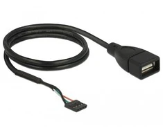 DELOCK kabelio USB 2.0 kaiščio antraštės lizdas iki 1 x USB 2.0 tipo A lizdo, 60 cm
