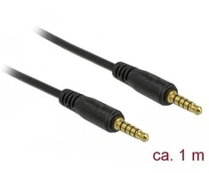 Delock Klinkenkabel 3,5 mm 5 Pin Stecker zu Stecker 1 m juodas