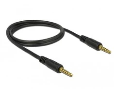 Delock Klinkenkabel 3,5 mm 5 Pin Stecker zu Stecker 1 m juodas
