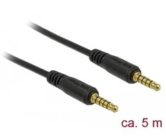 KABELIS AUDIO MINIJACK 3.5MM M/M 5 PIN 5M JUODA DELOCK