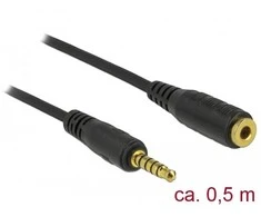 Delock Verlängerungskabel Klinke 3,5 mm 5 Pin Stecker zu Buchse 0,5 m juodas