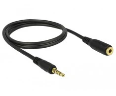 Delock Verlängerungskabel Klinke 3,5 mm 5 Pin Stecker zu Buchse 1 m juodas