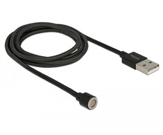 KABELIS USB MAGNETYCZNY (BEZ KOŃCÓWKI) 2.0 1.1M JUODA DELOCK