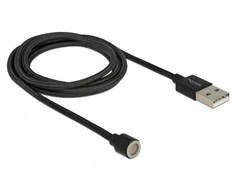 KABELIS USB MAGNETYCZNY (BEZ KOŃCÓWKI) 2.0 1.1M JUODA DELOCK