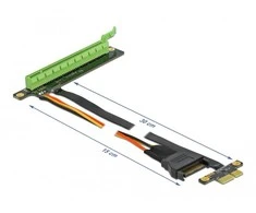 Delock PCIe x4, 0.3m, Juodas (85768)