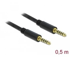 Delock Jack kabelis 4,4 mm 5 kontaktų kištukinis lizdas 0,5 m juodas