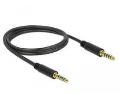 Delock Klinkenkabel 4,4 mm 5 Pin Stecker zu Stecker 1 m juodas
