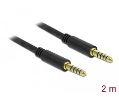 Delock Klinkenkabel 4,4 mm 5 Pin Stecker zu Stecker 2 m juodas