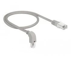 Delock Netzwerkkabel RJ45 Cat.6 S/FTP unten gewinkelt / gerade 0,5 m