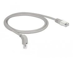 Delock Netzwerkkabel RJ45 Cat.6 S/FTP unten gewinkelt / gerade 1 m