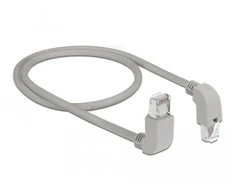 Delock Netzwerkkabel RJ45 Cat.6A S/FTP oben / unten gewinkelt 0,5 m