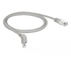 Delock Netzwerkkabel RJ45 Cat.6A S/FTP unten gewinkelt / gerade 1 m