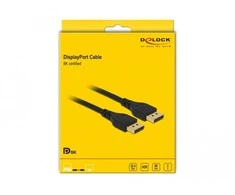 Delock DisplayPort kabelis 8K 60 Hz 2 m DP 8K sertifikuotas be prisegimo funkcijos