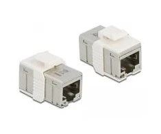 Delock Adapteris RJ45 lizdas su RJ45 lizdu kompaktiškas Cat.6A metalinis