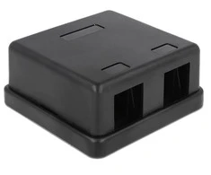 Delock Keystone Chassis 2 Port juodas