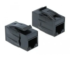 Delock Keystone Modul RJ45 Buchse > RJ45 Buchse Cat.6A UTP juodas