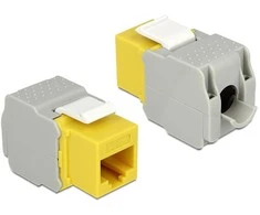 MODUŁ KEYSTONE GNIAZDO RJ45->LSA KAT.6 UTP DO PUSZKI MONTAŻOWEJ Geltonas DELOCK