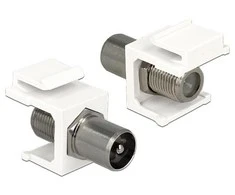 Delock Keystone IEC Stecker > F Buchse