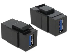 Delock Keystone USB3.0 A moteriška > USB3.0 A moteriška