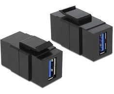 Delock Keystone USB3.0 A moteriška > USB3.0 A moteriška