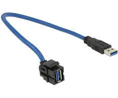 Delock Modulis Keystone prievadas USB 3.0 AF - USB AM 250 su laidu