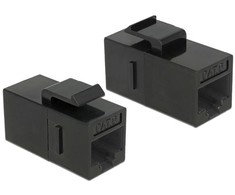DeLock 86381 Keystone modulis RJ45 jungtis skirta RJ45 Cat.6 UTP juodas / 86381