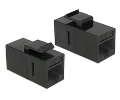 DeLock 86381 Keystone modulis RJ45 jungtis skirta RJ45 Cat.6 UTP juodas / 86381