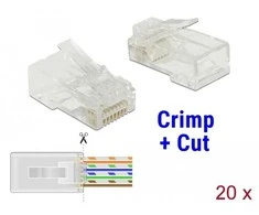 Delock RJ45 Crimp + Cut kištukas Cat .5 e UTP 20 Stk.