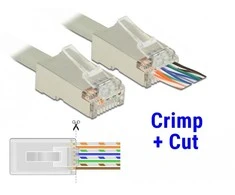 Delock RJ45 Crimp+Cut Stecker Cat.6 STP 20 Stk.