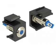 Delock Keystone LED blau 6 V flach, juodas