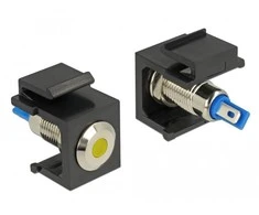 Delock Keystone LED gelb 6 V flach, juodas
