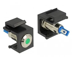 Delock Keystone LED grün 6 V flach, juodas