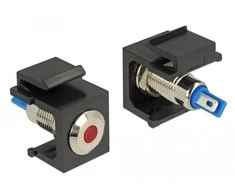 Delock Keystone LED raudonas 6 V plokščias, juodas