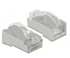 Delock RJ45 Crimp+Cut+Curve Stecker Cat.6 STP 20 Stück