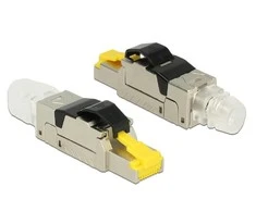 WTYK SIECIOWY RJ45 (8P8C) DELOCK KAT.8 EKRANOWANY MONTAŻ BEZNARZĘDZIOWY (1 SZTUKA)