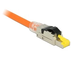 WTYK SIECIOWY RJ45 (8P8C) DELOCK KAT.8 EKRANOWANY MONTAŻ BEZNARZĘDZIOWY (1 SZTUKA)