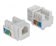 Delock Keystone Modul RJ12 Buchse > LSA Cat.3 UTP baltas