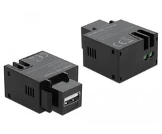 Delock Keystone modulis su A tipo USB 2,1 A įkrovimo lizdu juodos spalvos