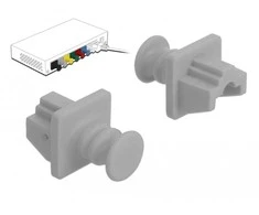 ZAŚLEPKA GNIAZDA LAN DUST COVER (10 PACK) Pilka DELOCK