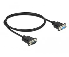 Delock Seriell Kabelis RS-232 Sub-D9 Stecker zu Buchse 1 m