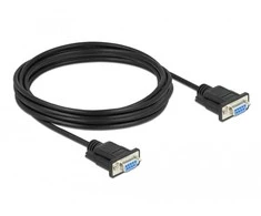 Delock Seriell Kabelis RS-232 Sub-D9 Buchse zu Buchse Nullmodem 4 m