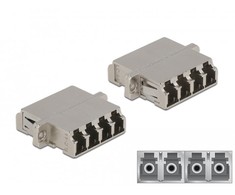 Delock FO jungtis LC keturių lizdų ir LC keturių lizdų vienmodis metalas