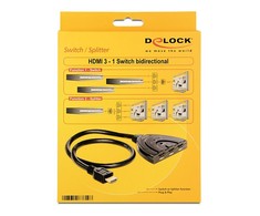 DELOCK HDMI 3 - 1 Perjunkite dvikryptį