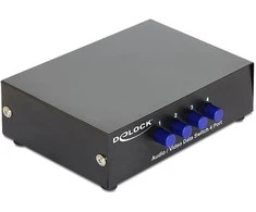 Delock RCA 1x4 / 4x1, juoda - 87637