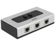 Šakotuvas DELOCK jungiklis RJ45 10/100/1000Mbps 2 prievadas